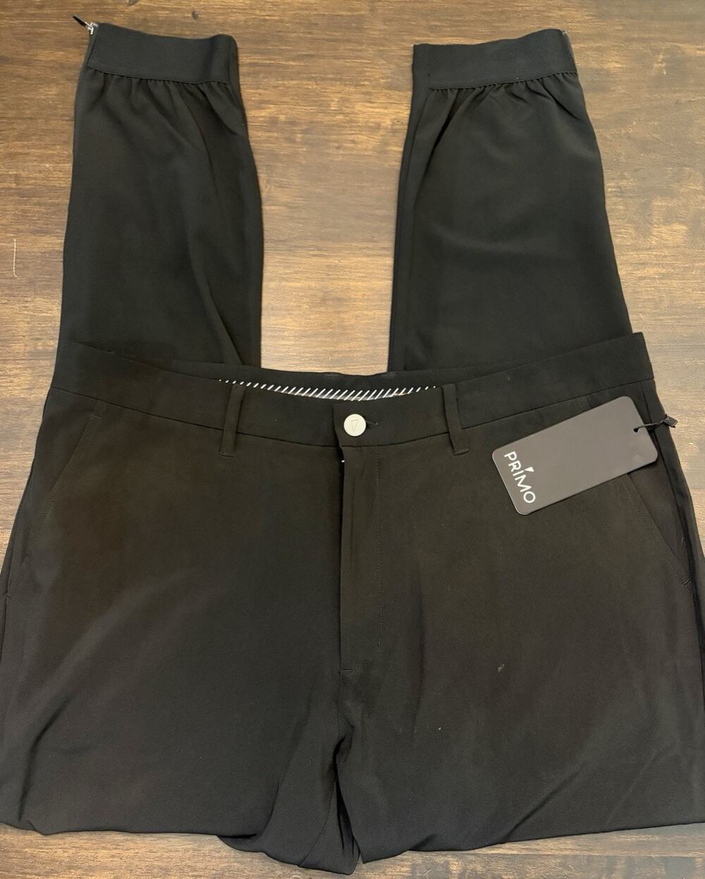 Primo Tapered Performance Mens 38 Tall Black Jogger Pants Ankle Zip NWT New